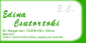 edina csutortoki business card