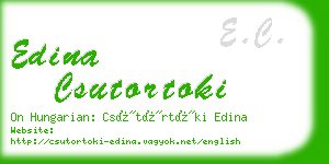 edina csutortoki business card